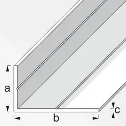 Winkel 19,5 x 35,5 mm 2,5m ungleichschenklig weiß ^ MyTool Sale