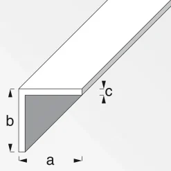 Winkel 25 x 25 x 1,5 cm silber ^ MyTool Outlet