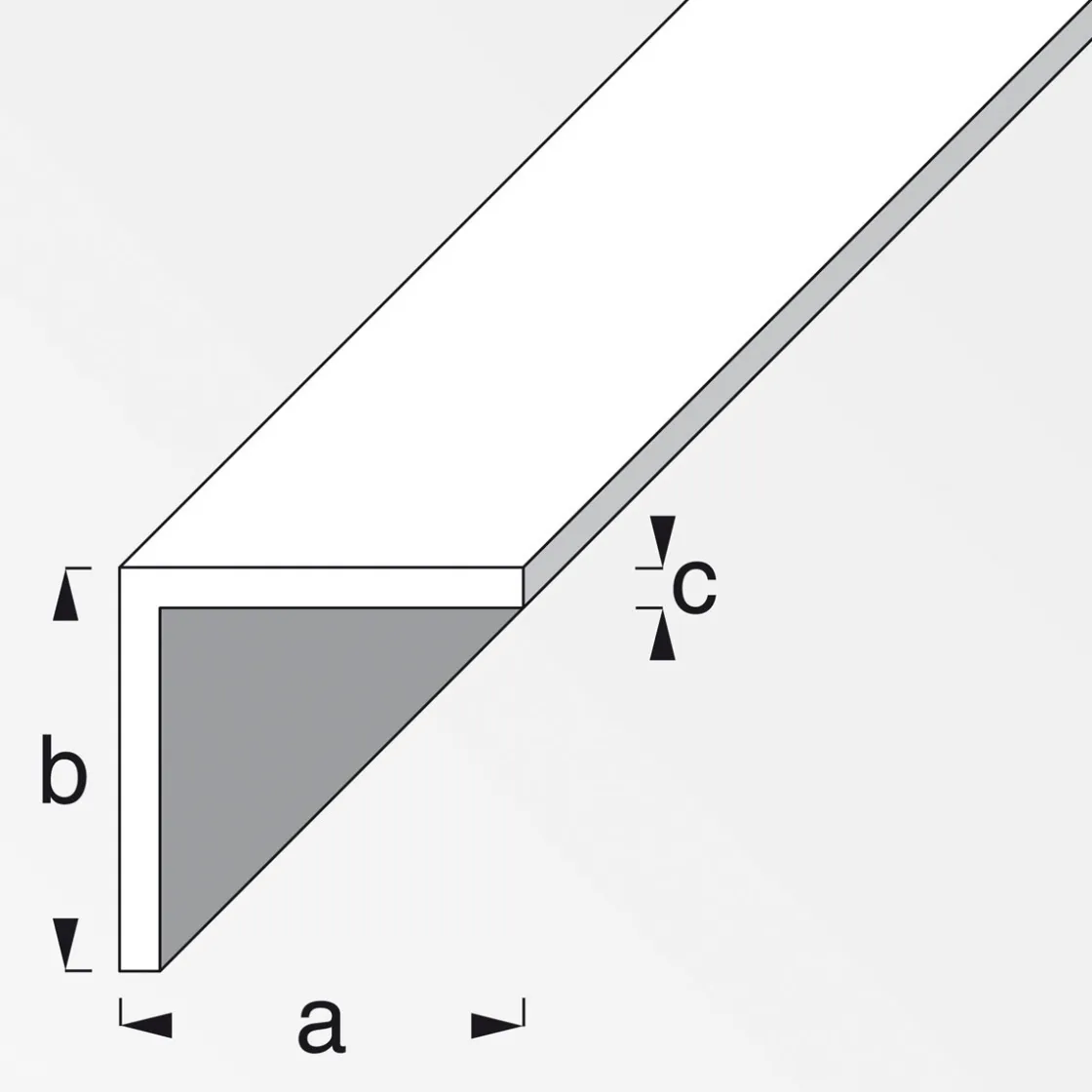Winkel 25 x 25 x 1,5 cm silber ^ MyTool Outlet