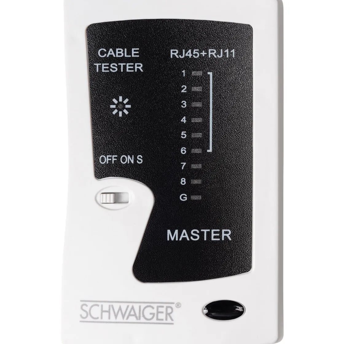 Netzwerkkabeltester f. RJ45 und RJ11 ^ Schwaiger Hot