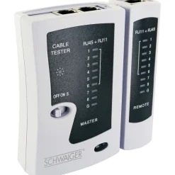 Netzwerkkabeltester f. RJ45 und RJ11 ^ Schwaiger Hot