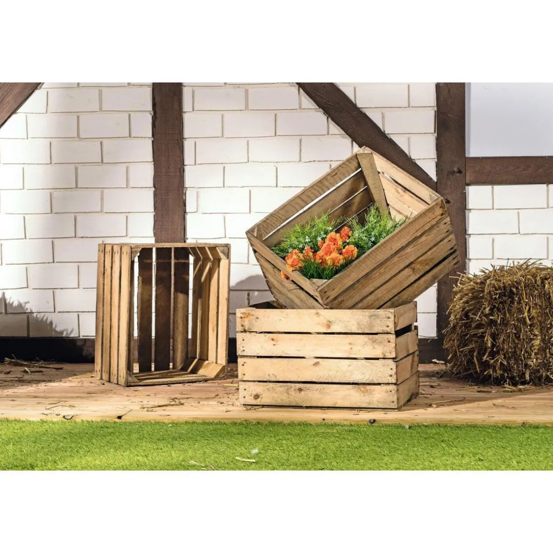Obstkiste gebraucht 50 x 40 x 30 cm ^ Clearance