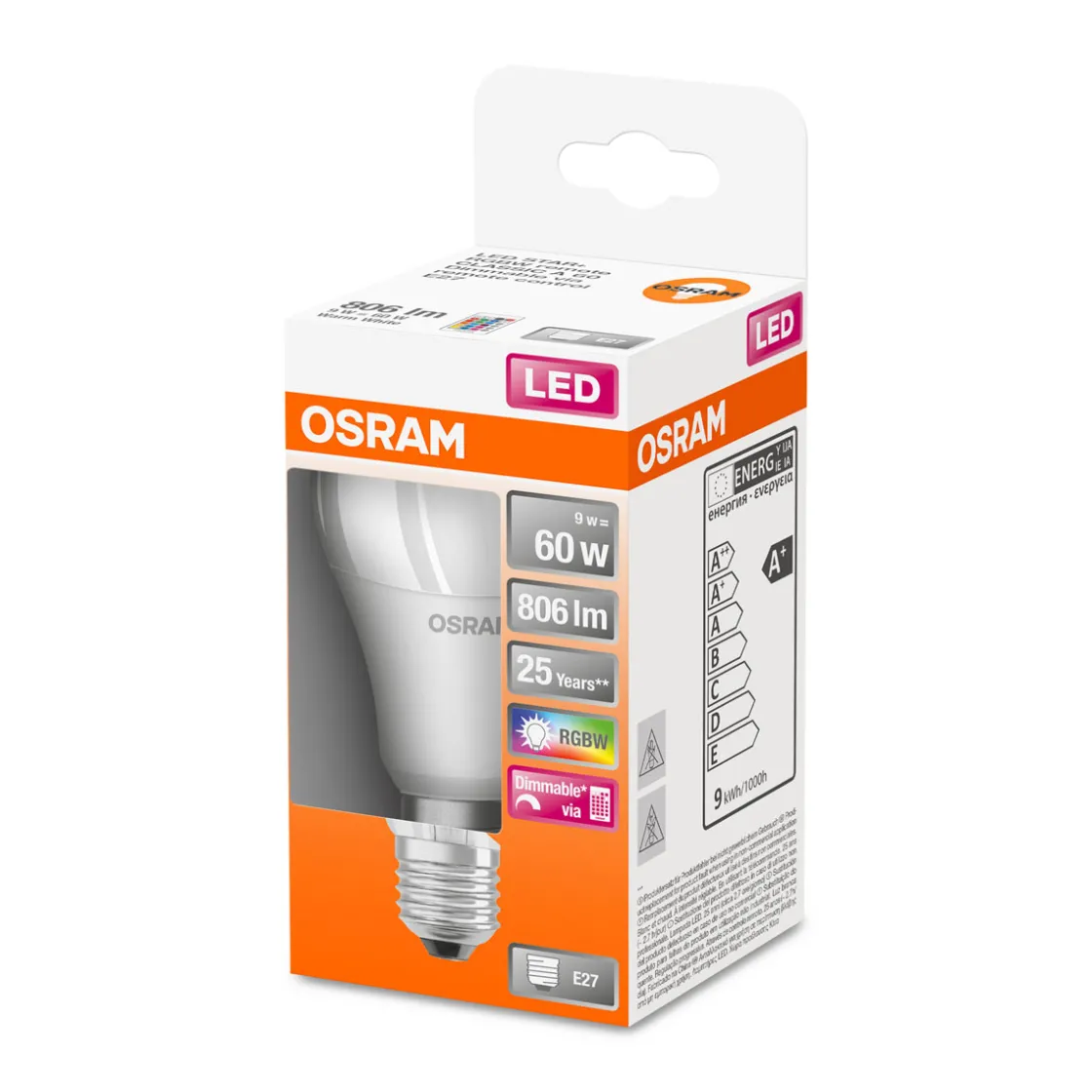 LED-Leuchtmittel dimmbar E27 60W multicolor ^ Osram Sale