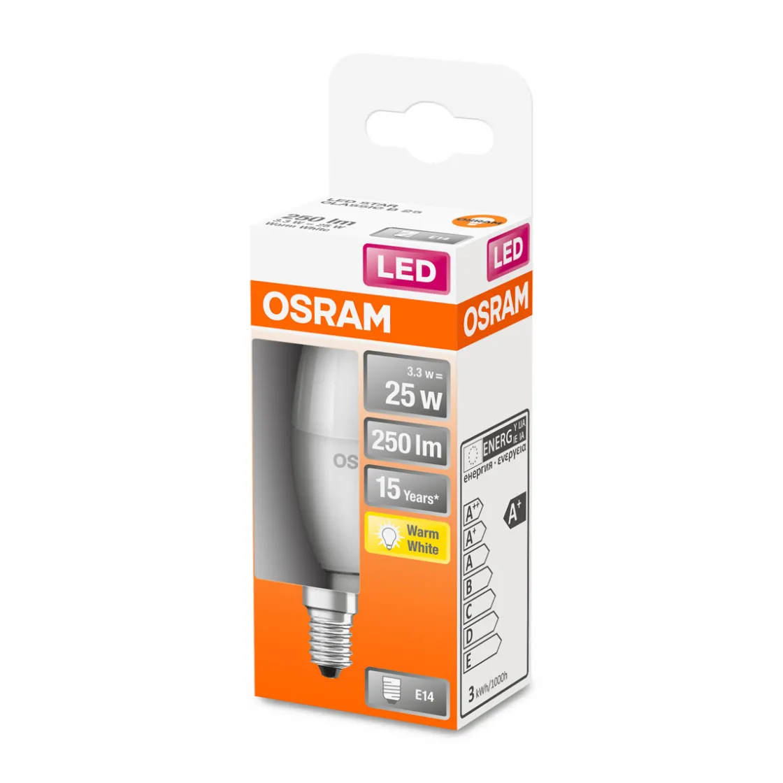 LED-Leuchtmittel E14 warmweiß 25W matt A+ ^ Osram Online