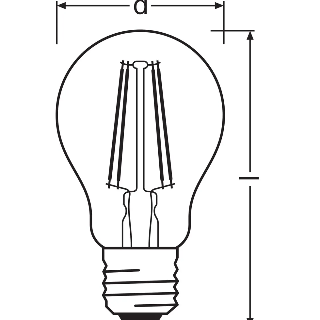 LED-Leuchtmittel-Set Base Classic A 7W klar 3 Stück ^ Osram Discount