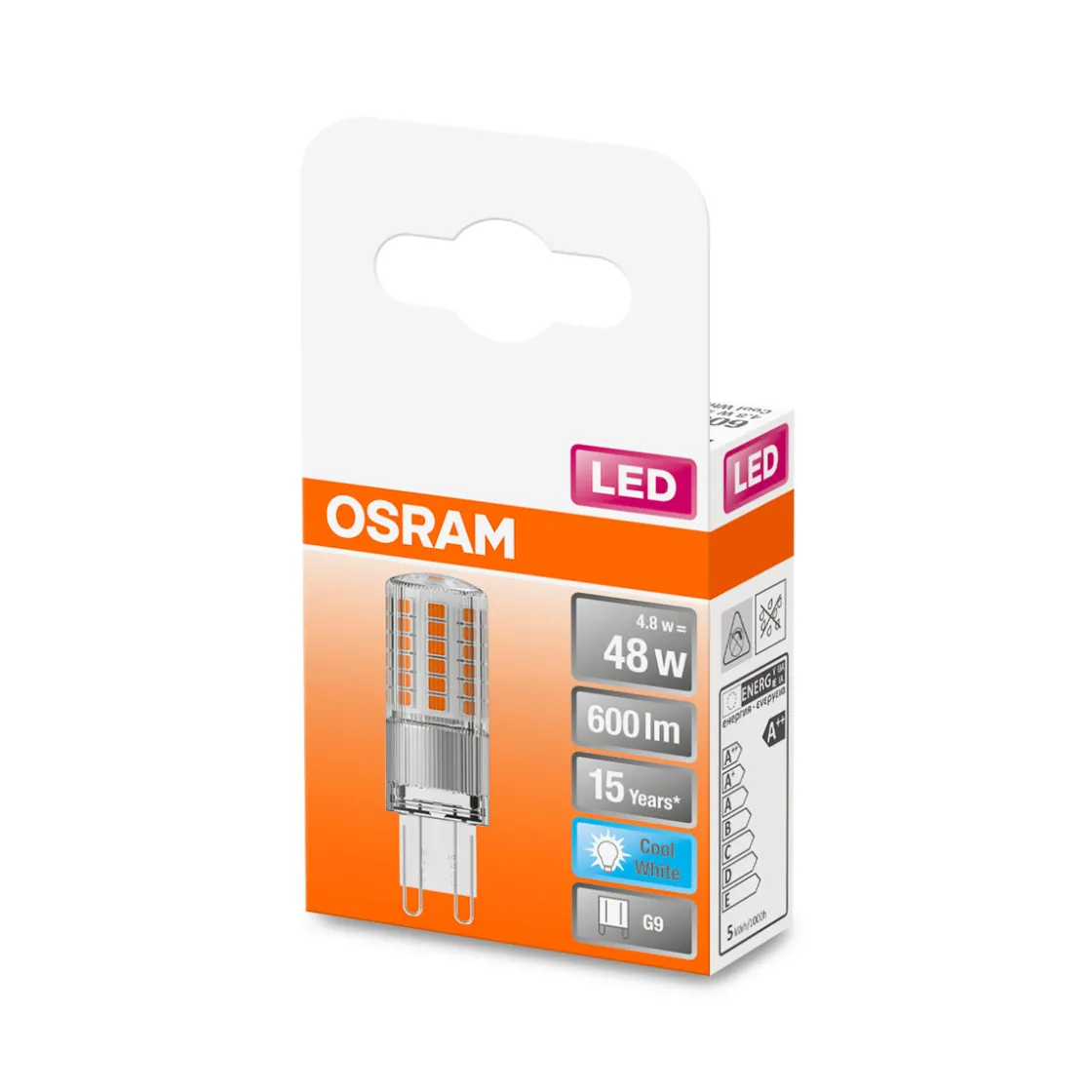 LED-Leuchtmittel Spezial Pin G9 kaltweiß 50W ^ Osram Discount