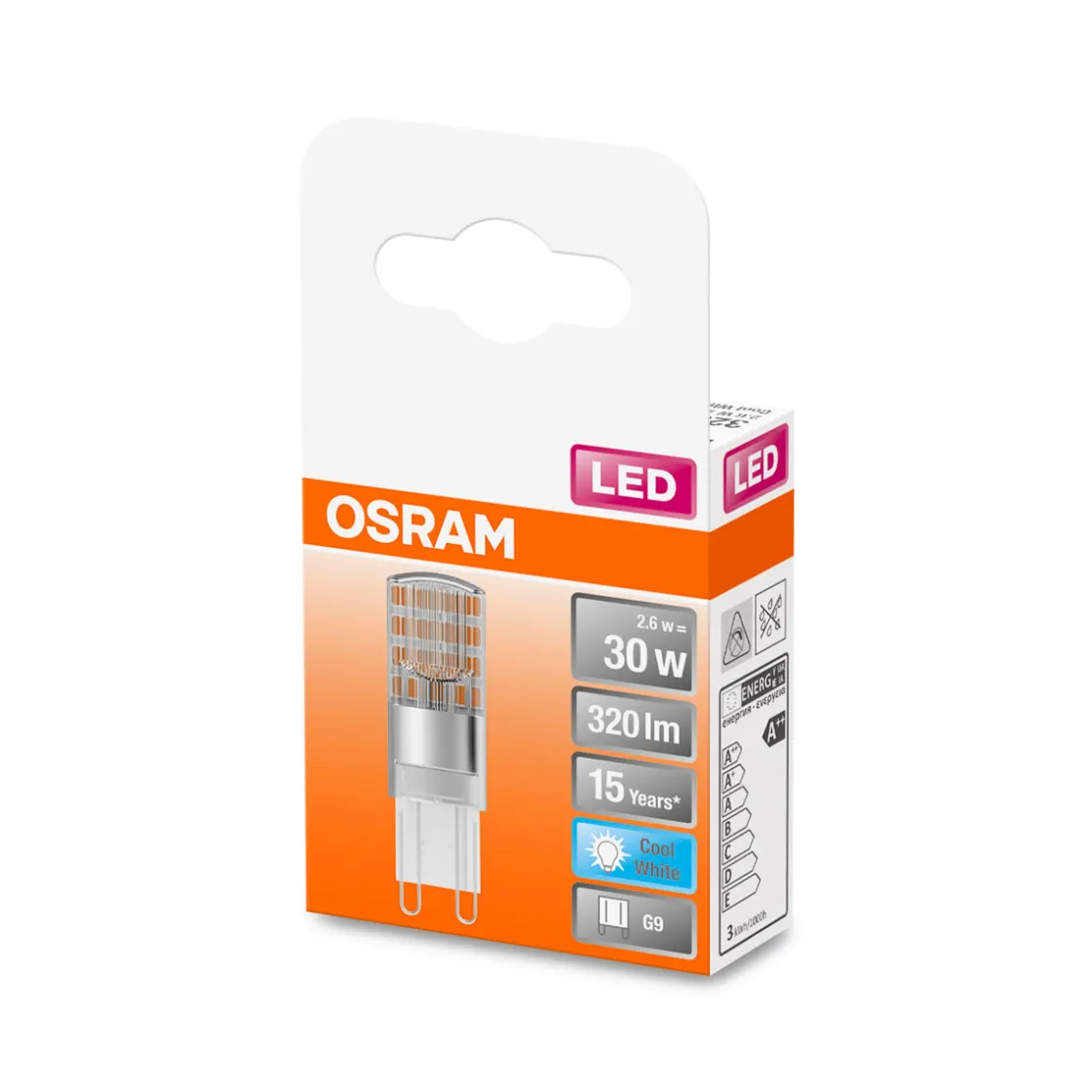 LED-Leuchtmittel Spezial Pin G9 kaltweiß 30W ^ Osram Online