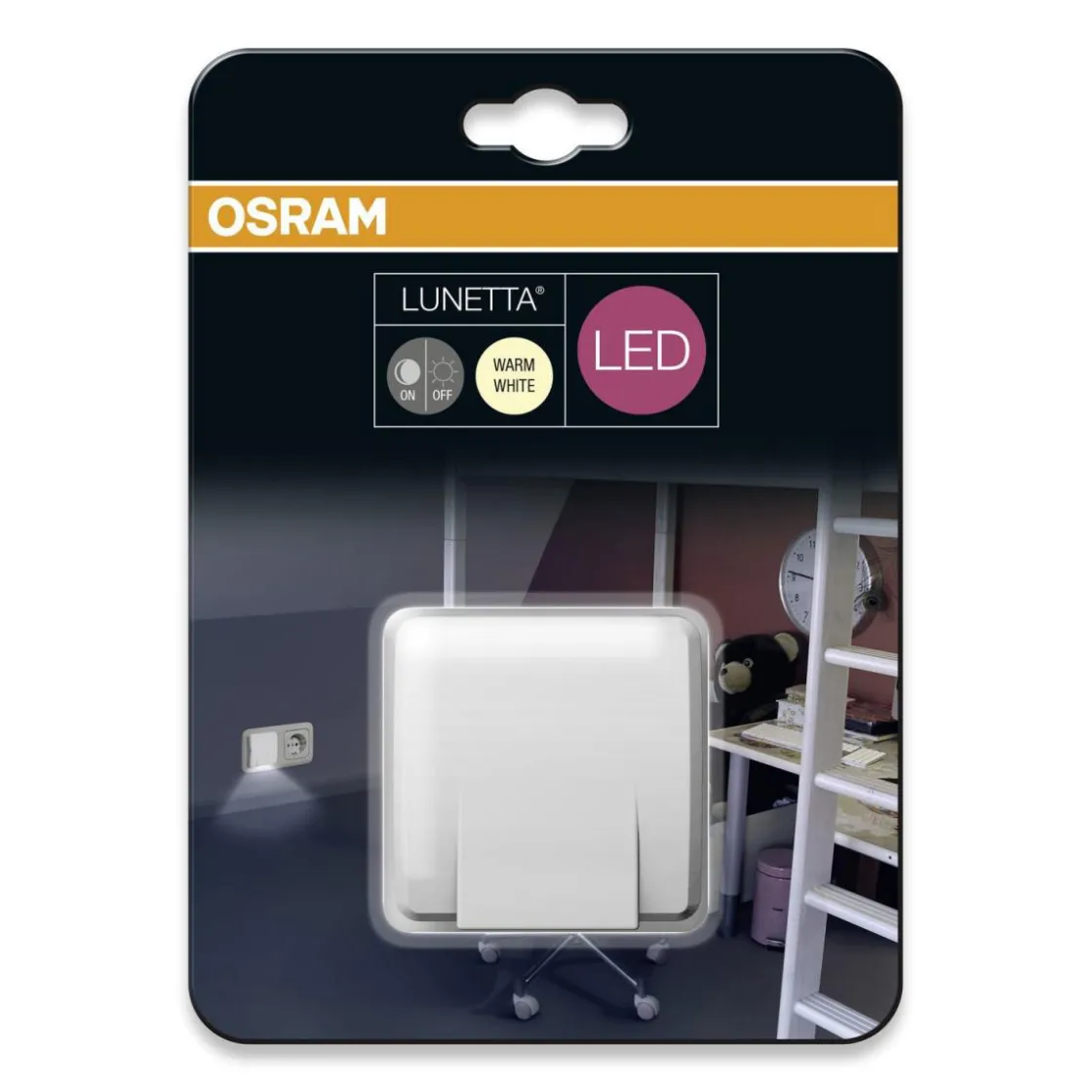 LED-Nachtlicht Lunetta Slim weiß ^ Osram Hot