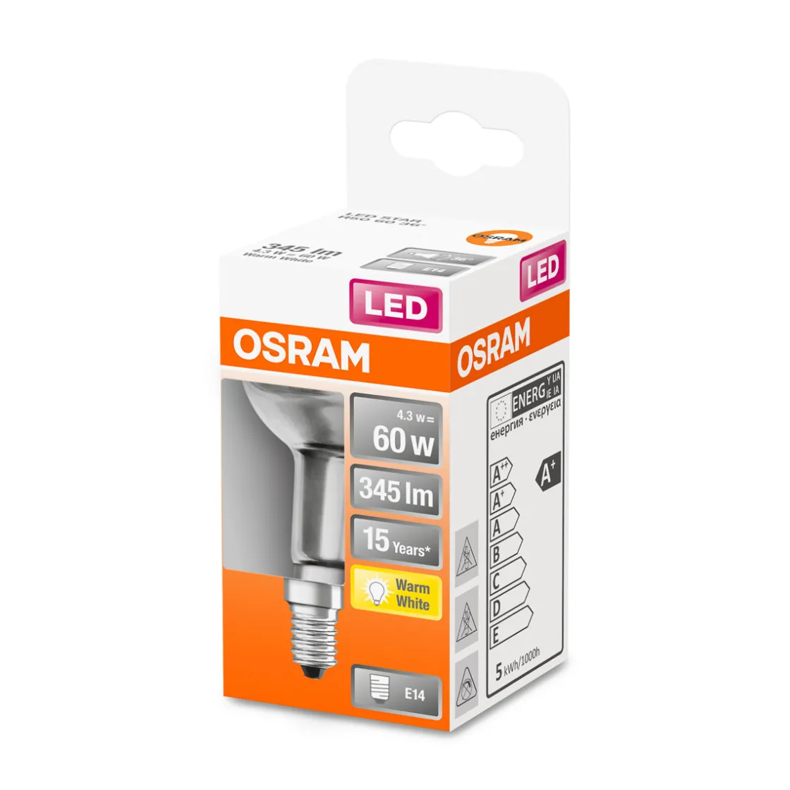 LED-Reflektor E14 60W R63 ^ Osram Discount