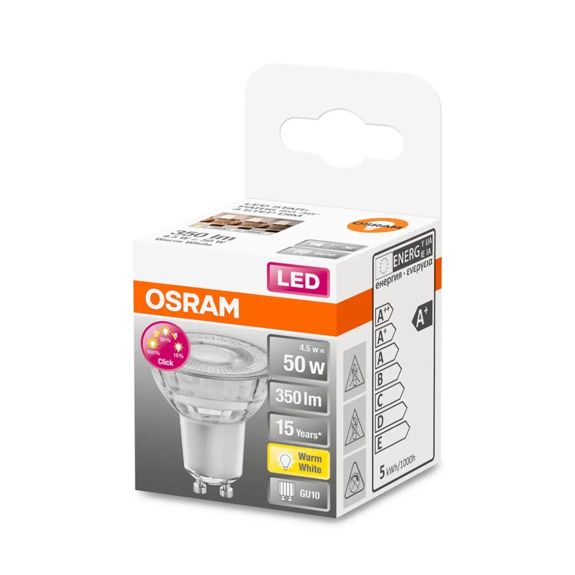 LED-Reflektor GU10 50W dimmbar Klicksystem ^ Osram Best