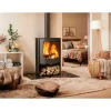Kaminofen Tahoe 6,7kW Zeitbrand Schwarz Metallic ^ Panadero Hot