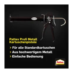 Kartuschenpistole Profi Metall schwarz ^ Pattex Best