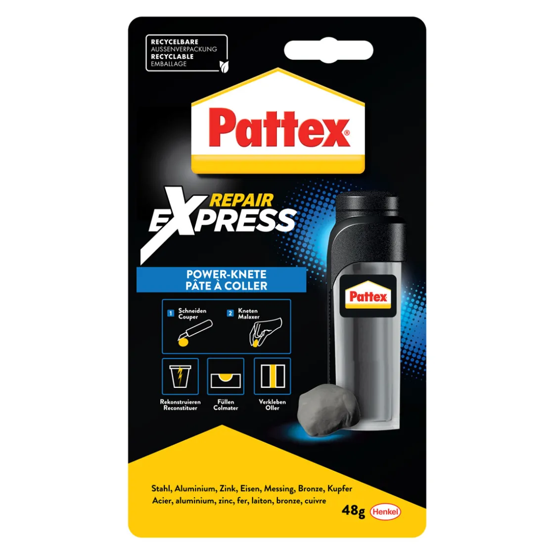 Knetmasse Repair Express Powerknete 48 g ^ Pattex Discount