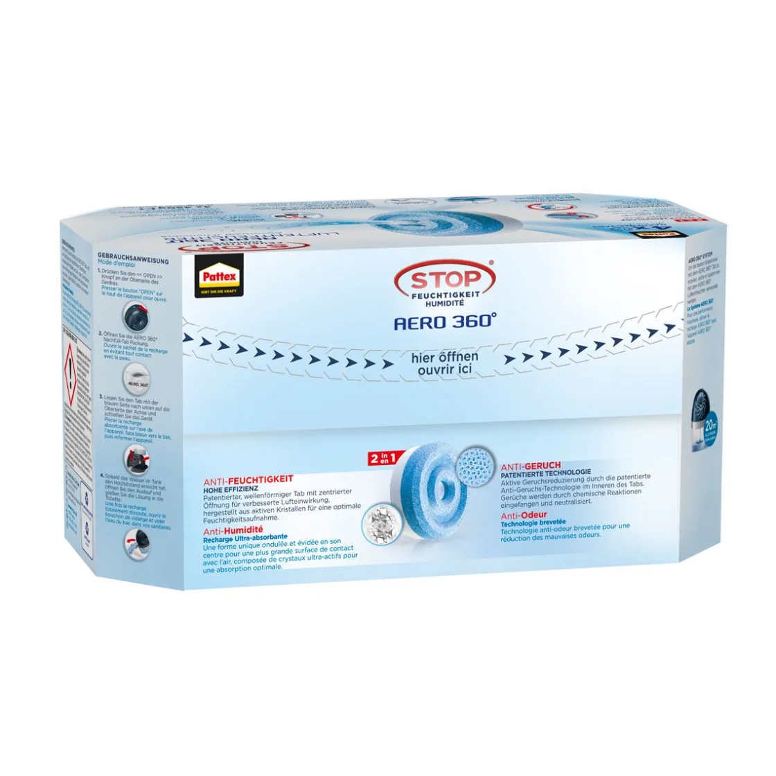 Luftentfeuchter Tabs AERO 360 Neutral Tabs 4 x 450 g ^ Pattex New