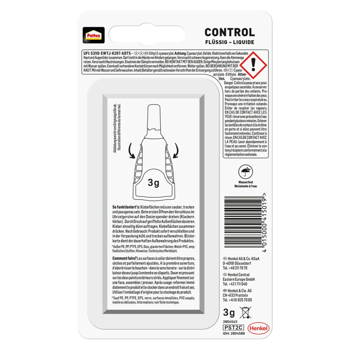 Sekundenkleber Flüssig Matic 3 g ^ Pattex Online