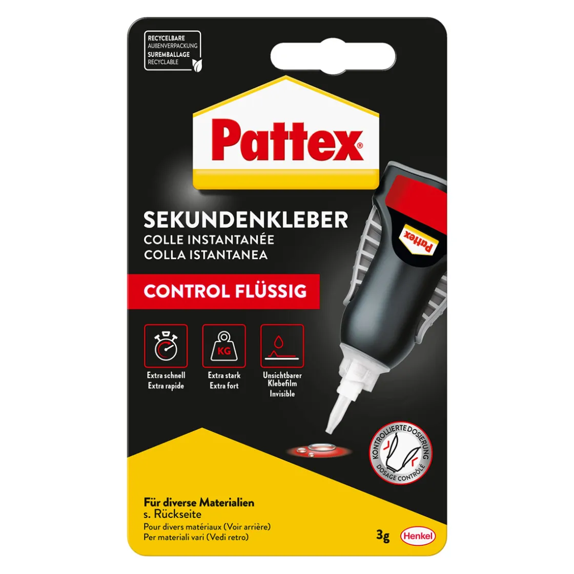 Sekundenkleber Flüssig Matic 3 g ^ Pattex Online