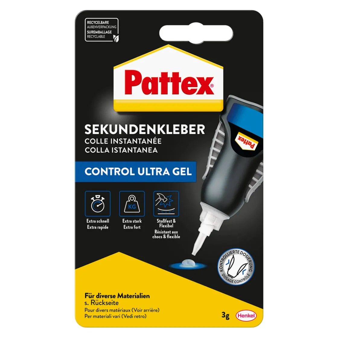Sekundenkleber Ultra Gel Matic 3 g ^ Pattex Sale