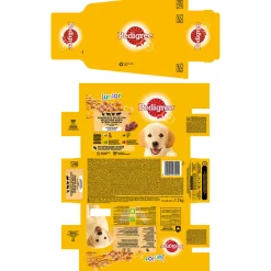Hundefutter MP Junior 4 Sorten 12 x 100 g ^ Pedigree Hot