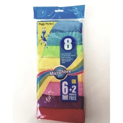 Mikrofasertücher Multicolor 8 Stück bunt ^ Peggy-Perfect Discount