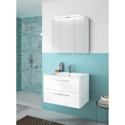 LED-Spiegelschrank Trentino inkl Leuchtmittel weiß 75 x 70 x 20 cm ^ Pelipal Online