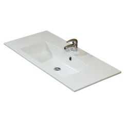 Mineralmarmor-Waschtisch Trentino weiß 107 x 1,5 x 20 cm ^ Pelipal Sale