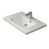 Mineralmarmor-Waschtisch Trentino weiß 51 x 80 x 3,5 cm ^ Pelipal Clearance