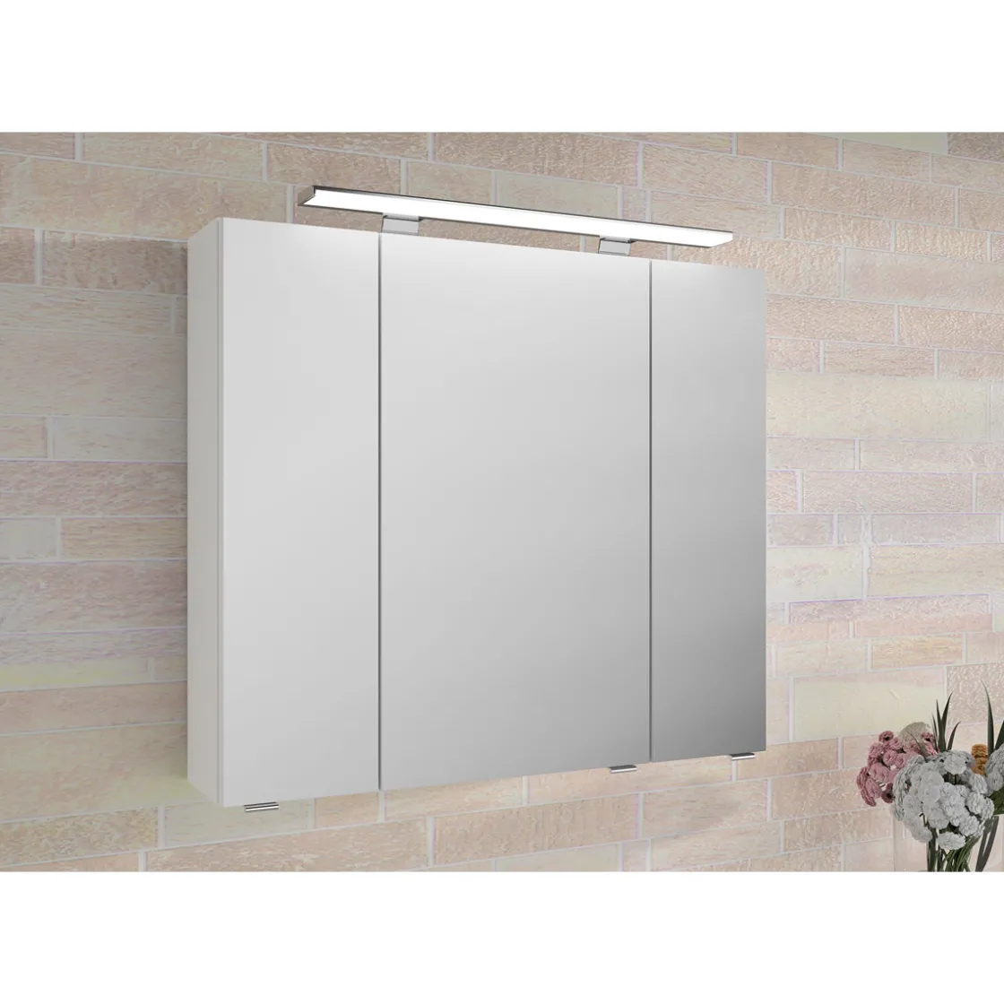 Mineralmarmor-Waschtisch Trentino weiß 51 x 80 x 3,5 cm ^ Pelipal Clearance