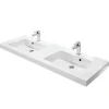 Mineralmarmor-Waschtisch Volterra weiß Fokus 5015 148,2 x 7,6 x 50,8 cm ^ Pelipal