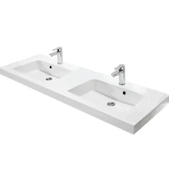 Mineralmarmor-Waschtisch Volterra weiß Fokus 5015 148,2 x 7,6 x 50,8 cm ^ Pelipal