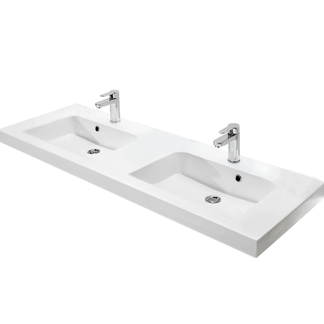 Mineralmarmor-Waschtisch Volterra weiß Fokus 5015 148,2 x 7,6 x 50,8 cm ^ Pelipal