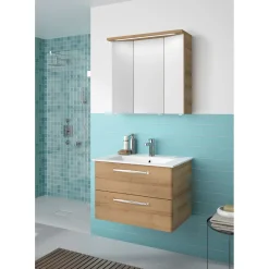 Mineralmarmor-Waschtisch Trentino weiß 50 x 77 x 1,5 cm ^ Pelipal Discount