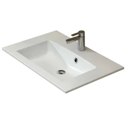 Mineralmarmor-Waschtisch Trentino weiß 50 x 77 x 1,5 cm ^ Pelipal Discount