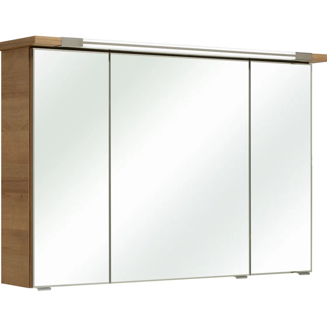 Spiegelschrank Trentino Eiche inkl LED-Aufbauleuchte ^ Pelipal Clearance