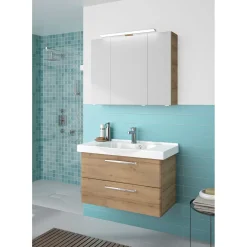 Spiegelschrank Trentino inkl LED Aufsatzleuchte 90 x 72 x 20 cm ^ Pelipal Clearance