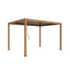 Pergola 111 Deluxe Dark Oak Holzoptik 300 x 250 x 600 cm ^