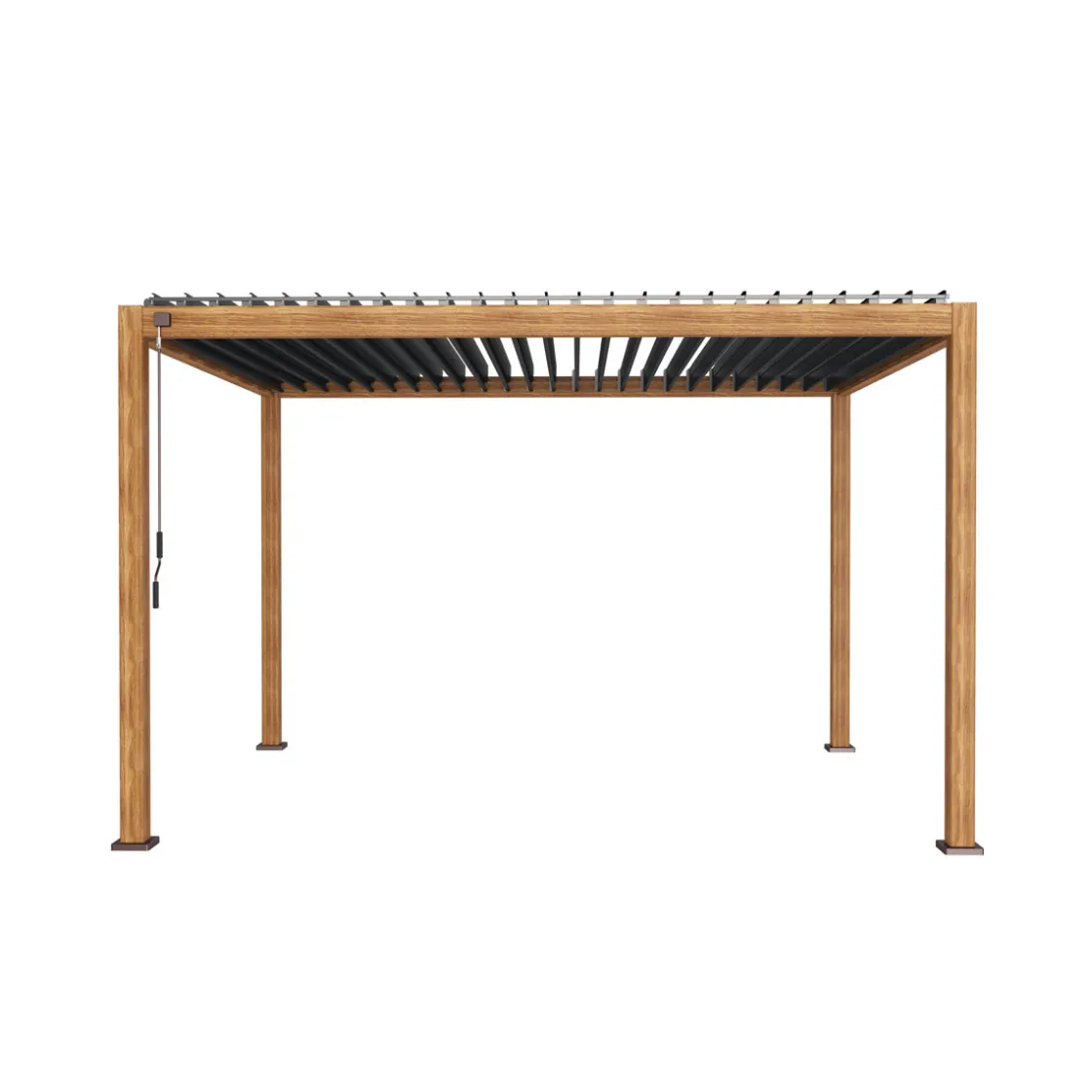 Pergola 111 Deluxe Dark Oak Holzoptik 300 x 250 x 600 cm ^