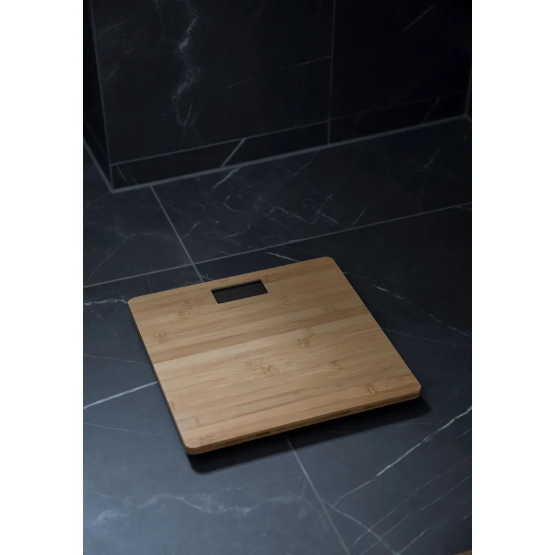 Personenwaage Bambus LCD 30x30 cm braun ^ Wenko