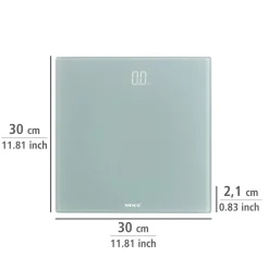Personenwaage LED 30x30cm grau ^ Wenko