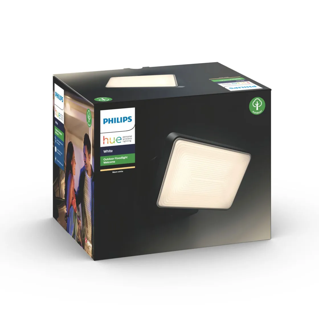 LED-Außenwandleuchte Welcome schwarz ^ Philips Hue Discount