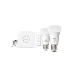Starter-Set White und Color Ambiance 2 x LED-Lampe E27 Bridge Dimmschalter Smart Plug ^ Philips Hue Hot