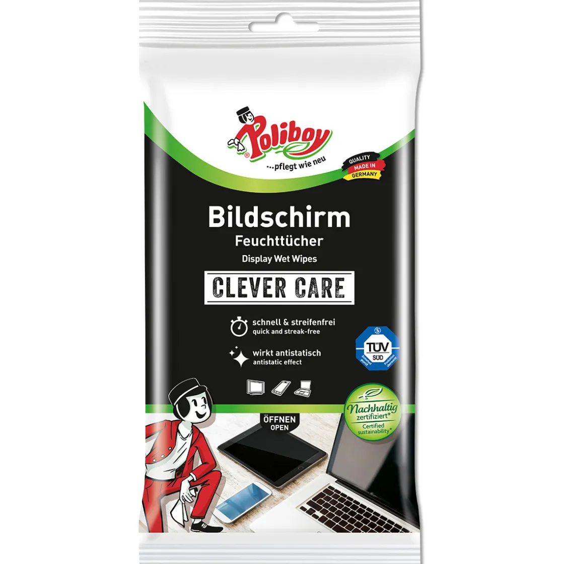 Bildschirm-Feuchttücher 30 Stück ^ Poliboy Sale