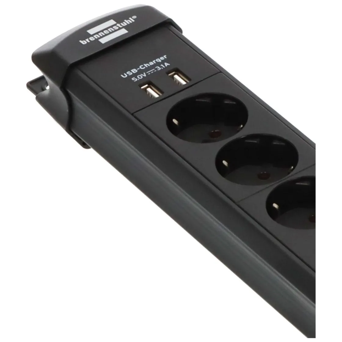 Premium Line 6fach mit USB schwarz 3 mH05VV-F 3G1,5 ^ Brennenstuhl Outlet