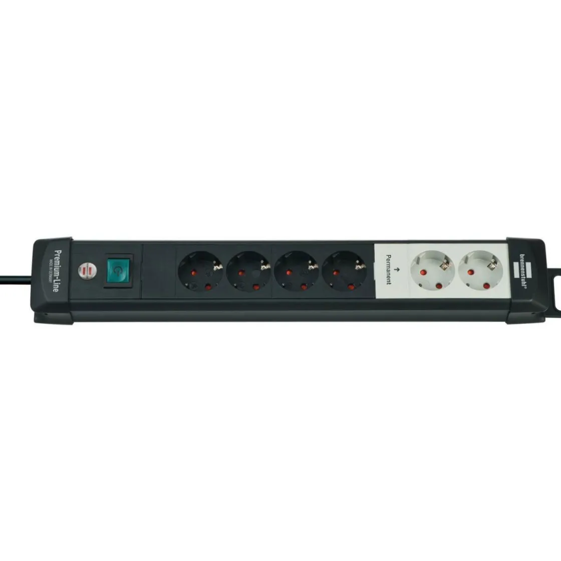 Premium-Line 6fach schwarz DE3m H05VV-F3G1,5 mit Schalter/2 permanent ^ Brennenstuhl Online