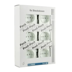 PROFI-PACK-SET Steckdosen Le Mans alpinweiß 6 Stück Serie 601 ^ Sale