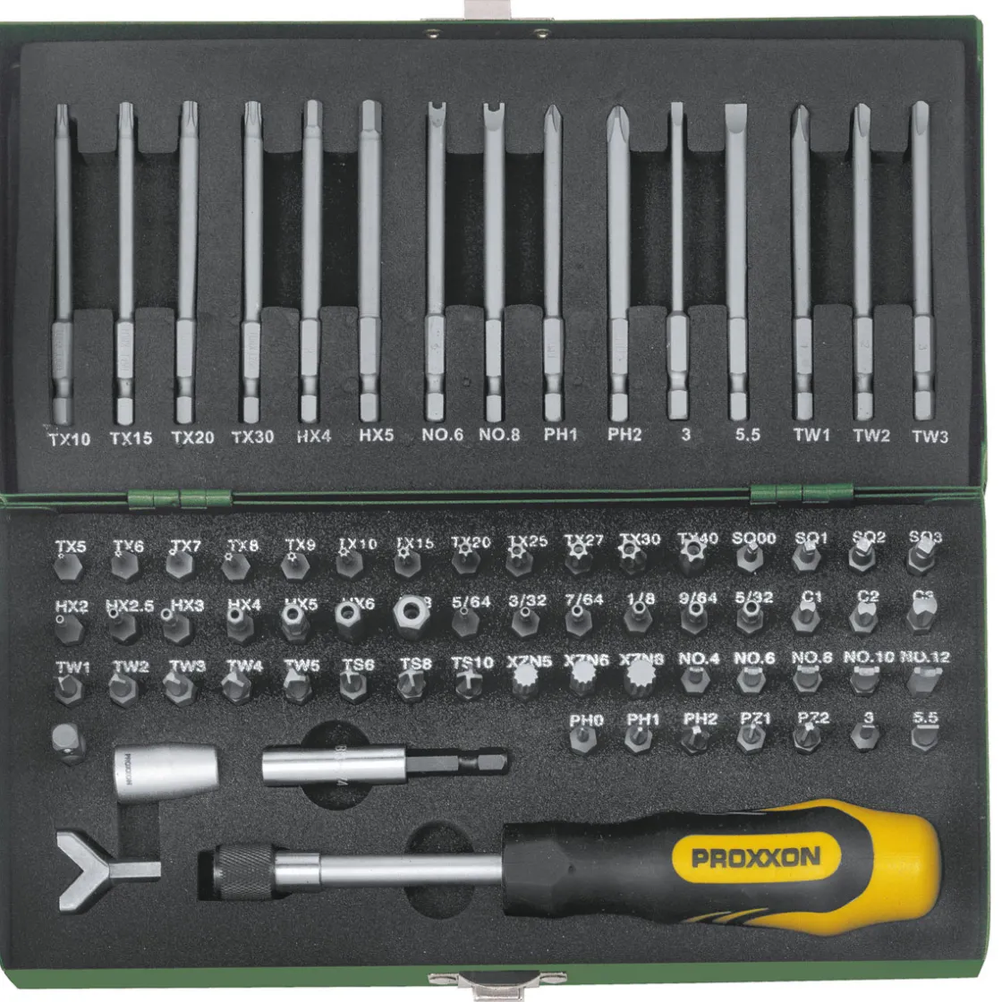 Sicherheits- und Spezialbit-Satz 1/4 Zoll 75-teilig ^ Proxxon Industrial Sale