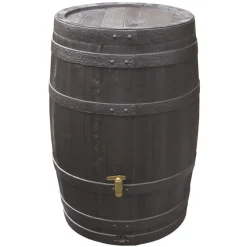 Regenfass Vino mit Deckel 250 L braun ^ 4rain New