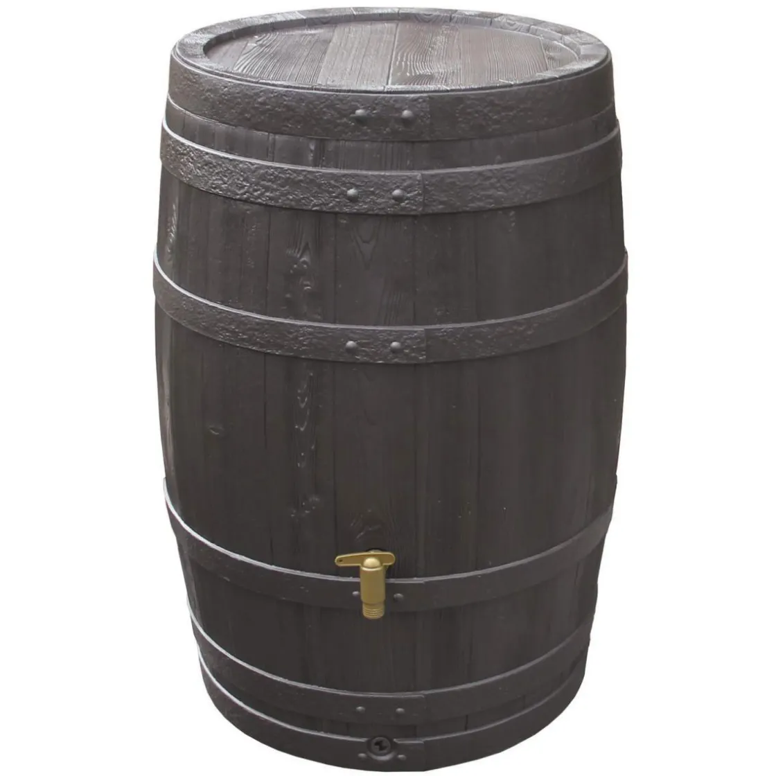 Regenfass Vino mit Deckel 250 L braun ^ 4rain New