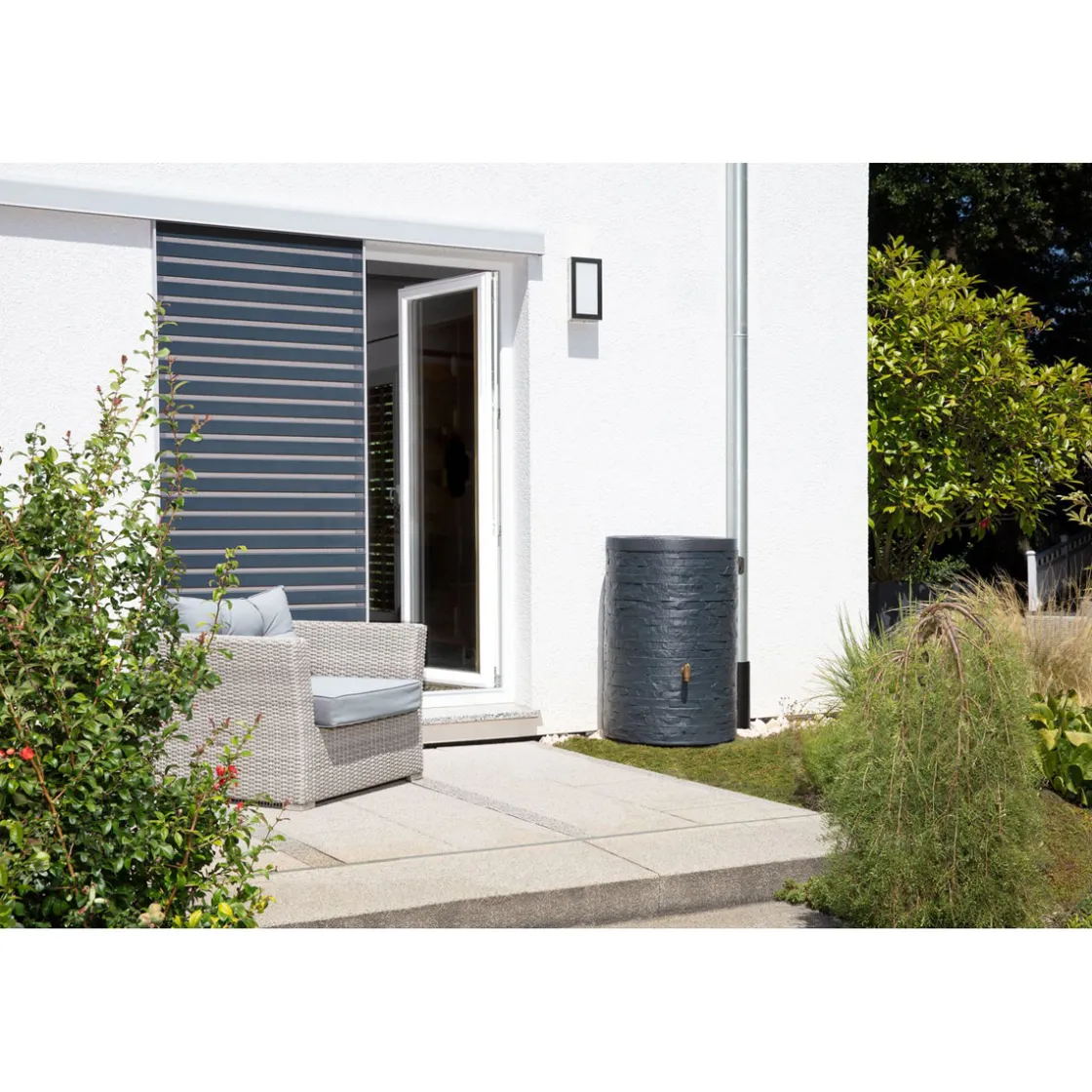 Regenspeicher Arondo 400 L grau ^ 4rain Hot