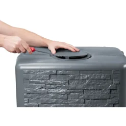 SLIM STONE DECOR Wandtank 350 Liter graphite grey ^ 4rain