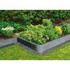 Rasenbord, anthrazit mit Nut und Feder100x25x5 cm ^ Lusit Discount